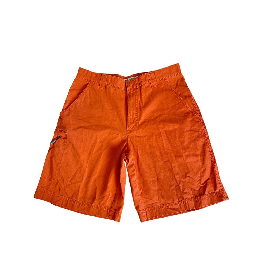 Columbia Orange PFG Sandy River Bermuda Shorts Size M Medium Woman Shorts